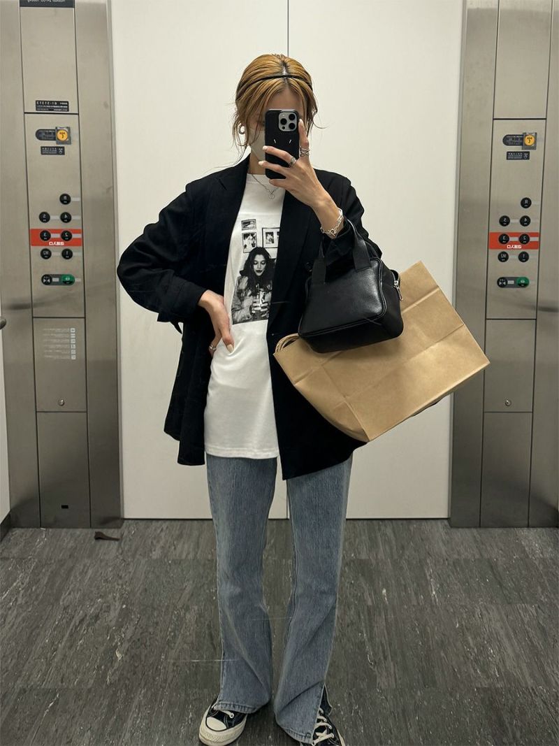ブーツカットデニムパンツ フレアデニムパンツ【送料無料