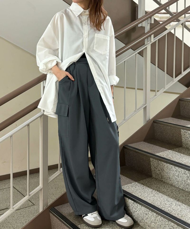 美品 ジャーナルスタンダード ブルーストライプ オーバーサイズ スキッパーシャツ スタンダードオーバーサイズシャツ | Standard oversized shirt