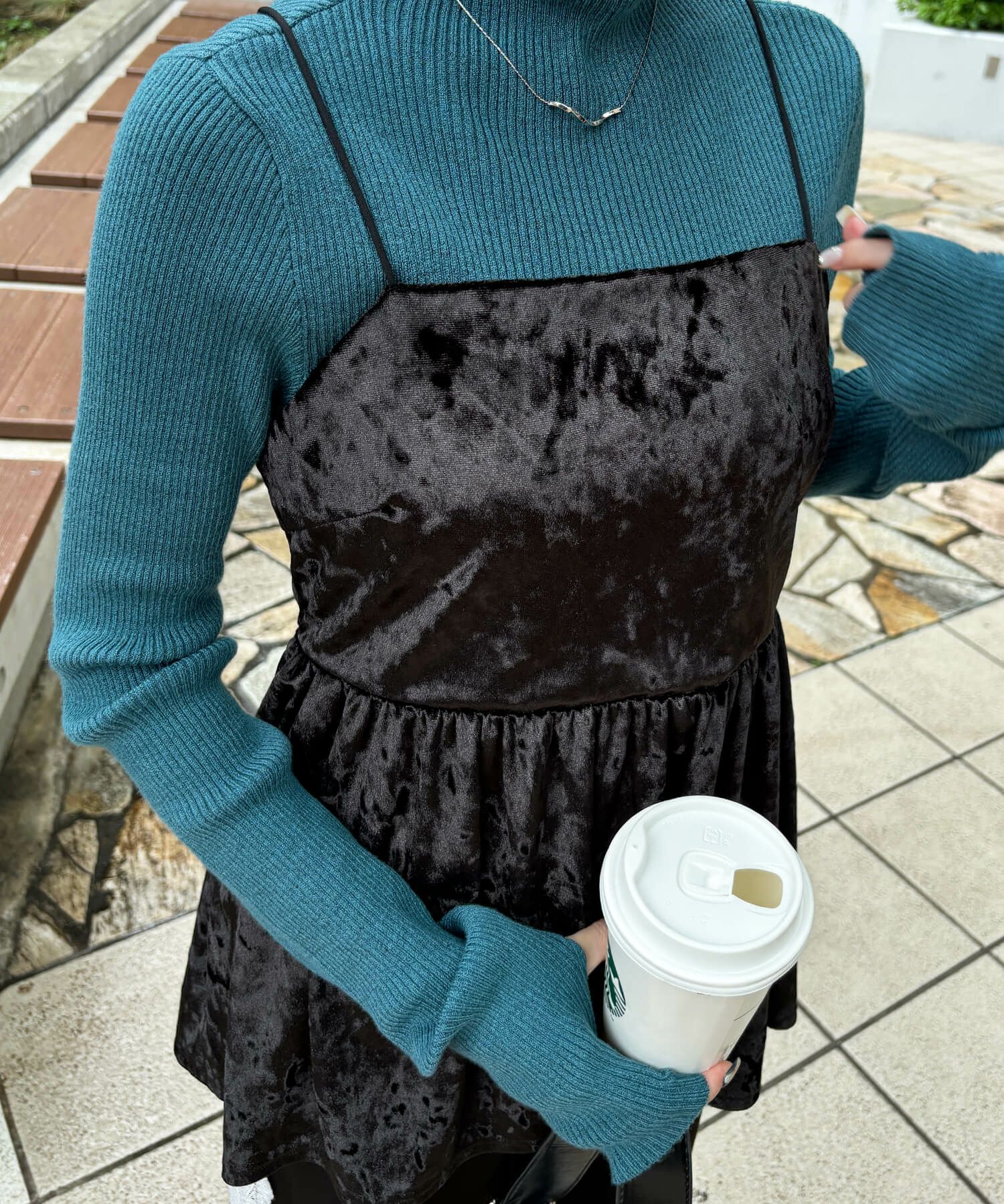 ベロアキャミソールビスチェ | Velour camisole bustier (isook select)