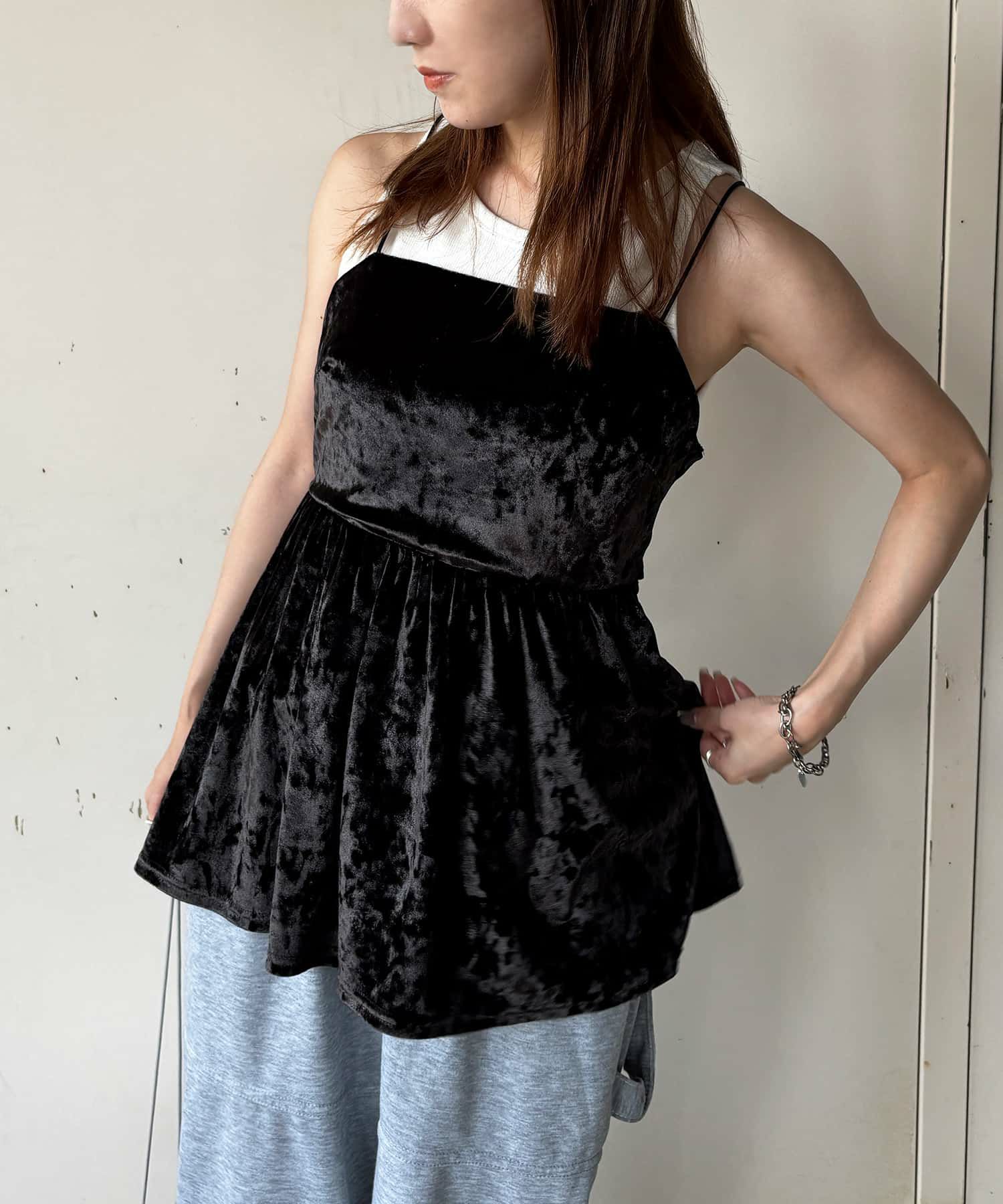 ベロアキャミソールビスチェ | Velour camisole bustier (isook select)