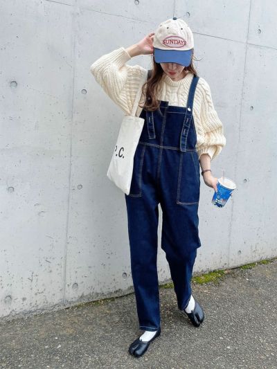 アシンメトリーデニムサロペット | Asymmetry denim salopette