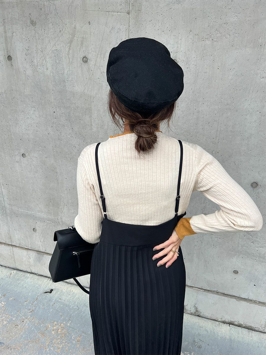 プリーツキャミソールワンピース | Pleated camisole one-piece(chiica 