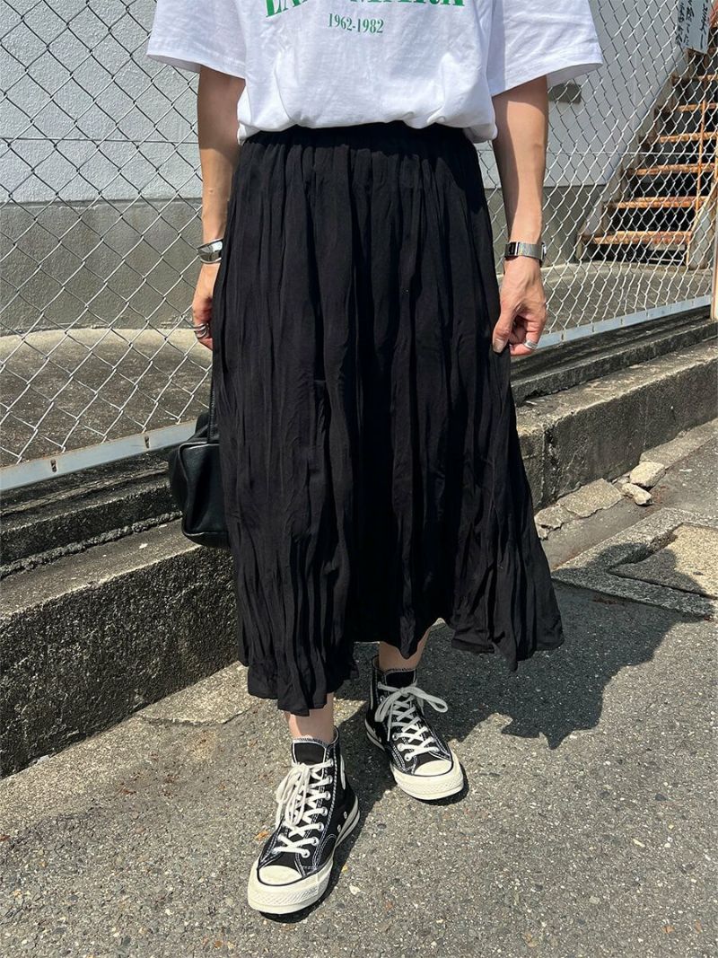 ワッシャープリーツスカート | Washer pleated skirt(chiica select)