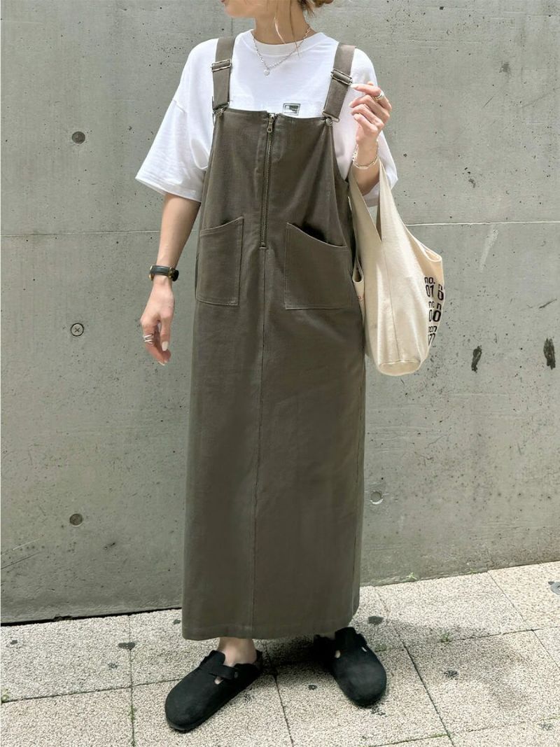 ハーフジップロングジャンパースカート | Half zip long jumper skirt(chiica original item)
