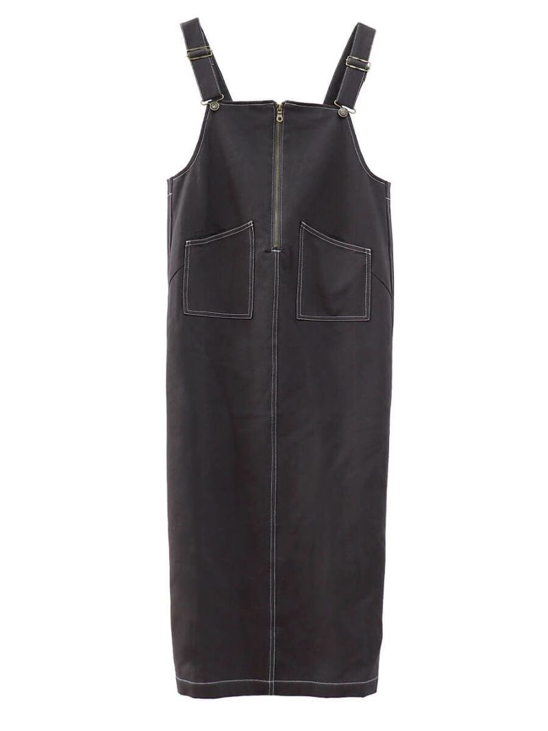 Half zip long jumper skirt(chiica original item)