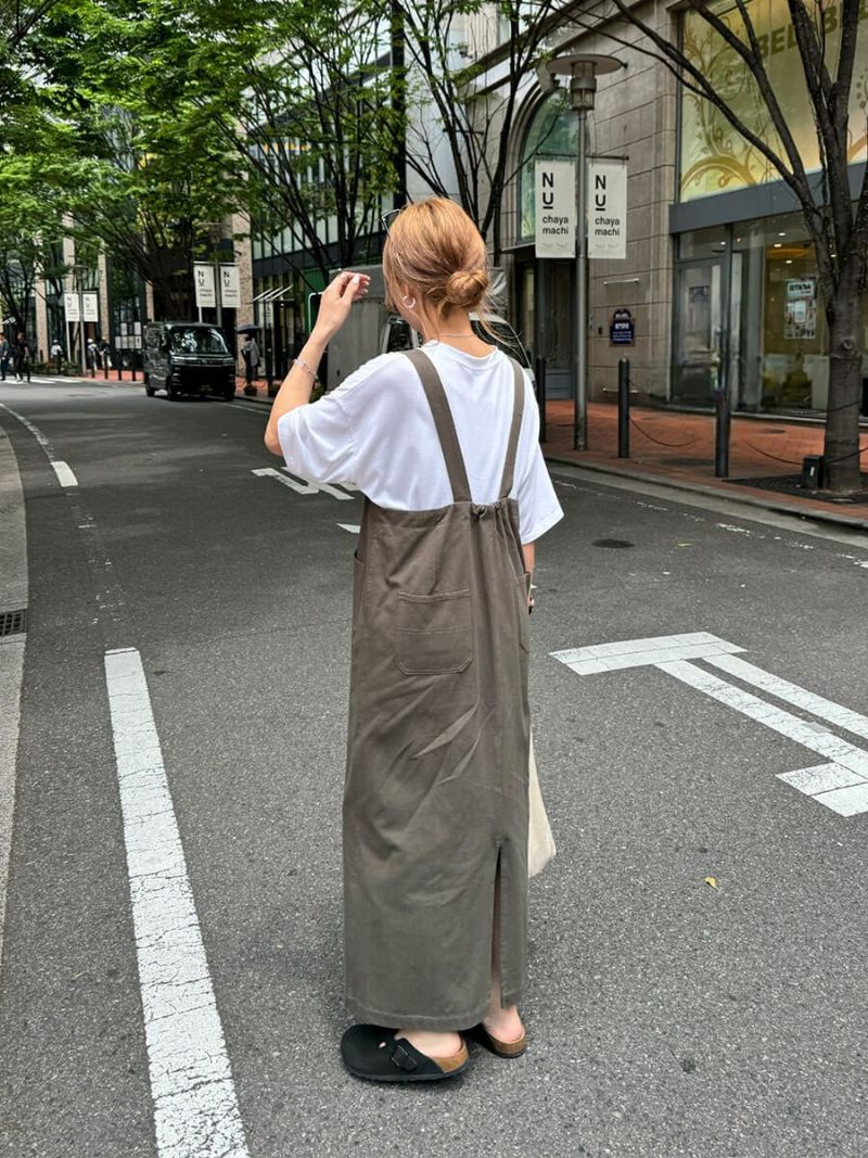 ハーフジップロングジャンパースカート | Half zip long jumper skirt 