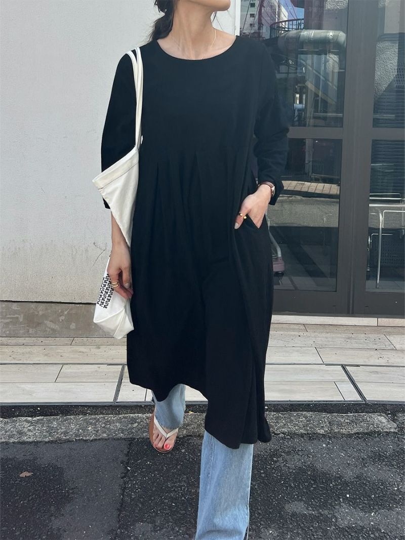 クリスマスローズ Linen Volume Tuck Flare One-piece オマケ付き 