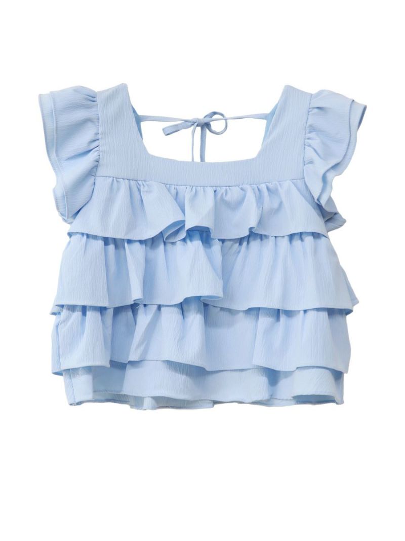 ティアードフリルスリーブレスブラウス | Tiered frill