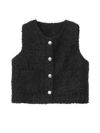 Tweed short sleeveless jacket(ai select) | ISOOK