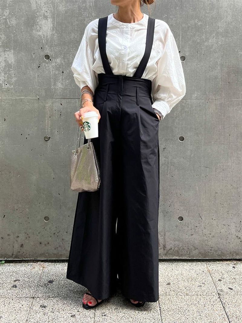 Suspenders wide pants(chiica select) | ISOOK