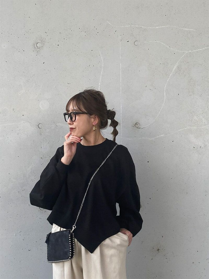 アシンメトリーヘムスウェット | Asymmetry hem sweat(miho select)