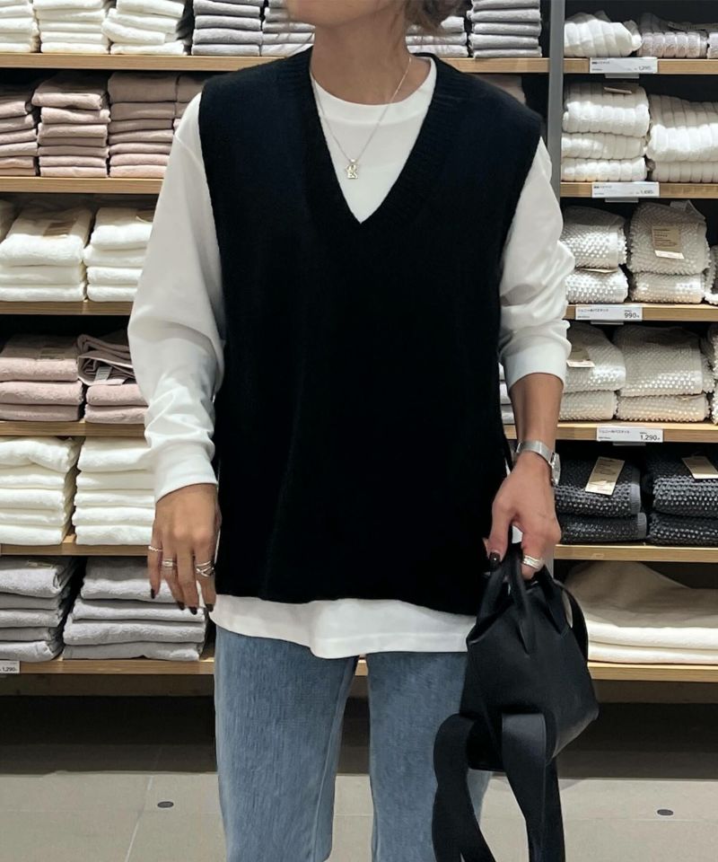 nknit V-neck KNIT vest ニットベスト Penguin by Munsingwear COLOR MIX KNIT VEST / カラーミックス