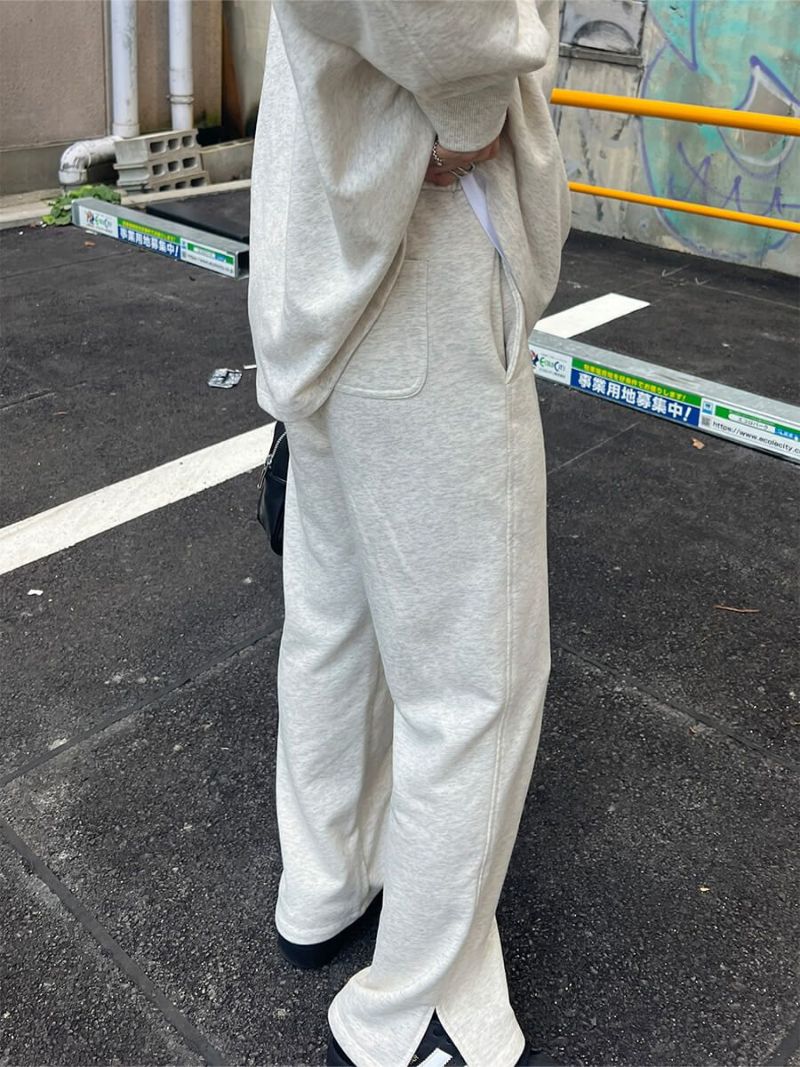 スウィートイヤーズ☆ワッペン 刺繍ロゴ スウェット セットアップ 上下 白 L