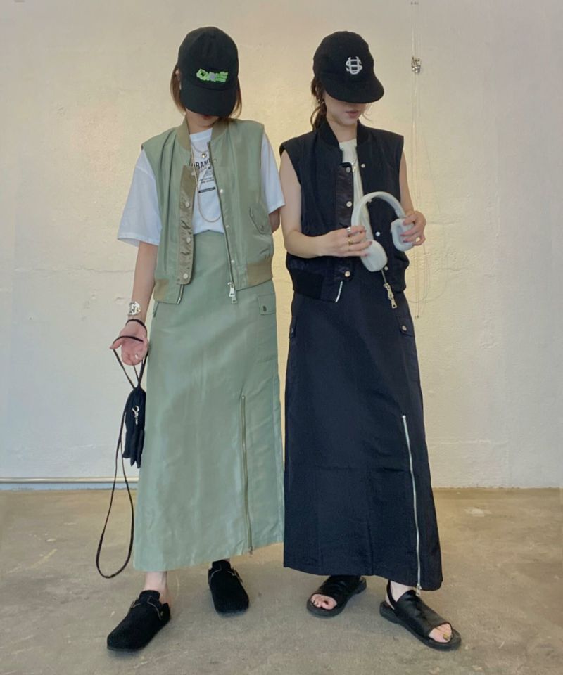 &&model：163cm（KHAKI） / 160cm（BLACK）&&