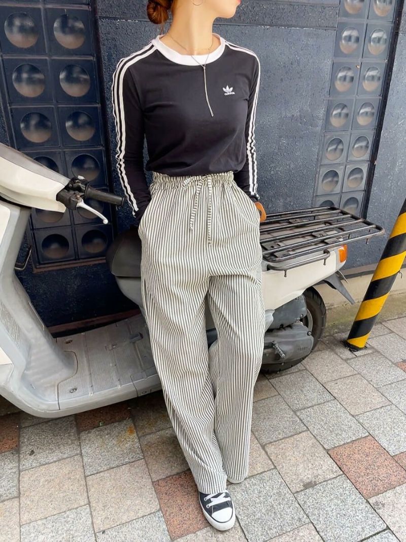 ストライプイージーパンツ | Stripe easy pants(comochi select)