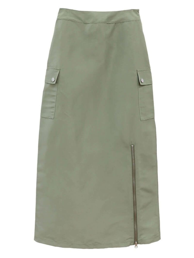 ジップスリットカーゴスカート | Zip slit cargo skirt (kiharu original)
