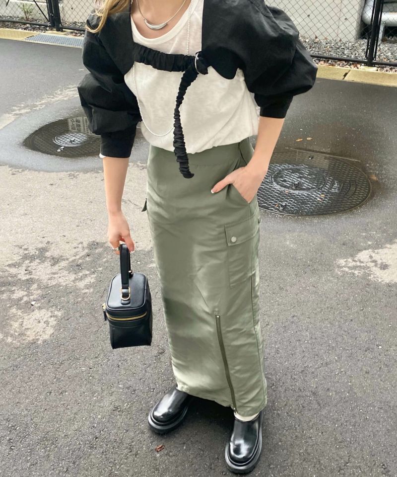 sheller ドットカーゴスカート sheller シェリエ ドットカーゴスコート ブラック Sサイズ