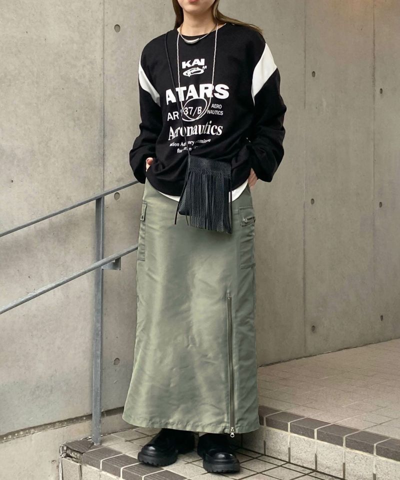ジップスリットカーゴスカート | Zip slit cargo skirt (kiharu