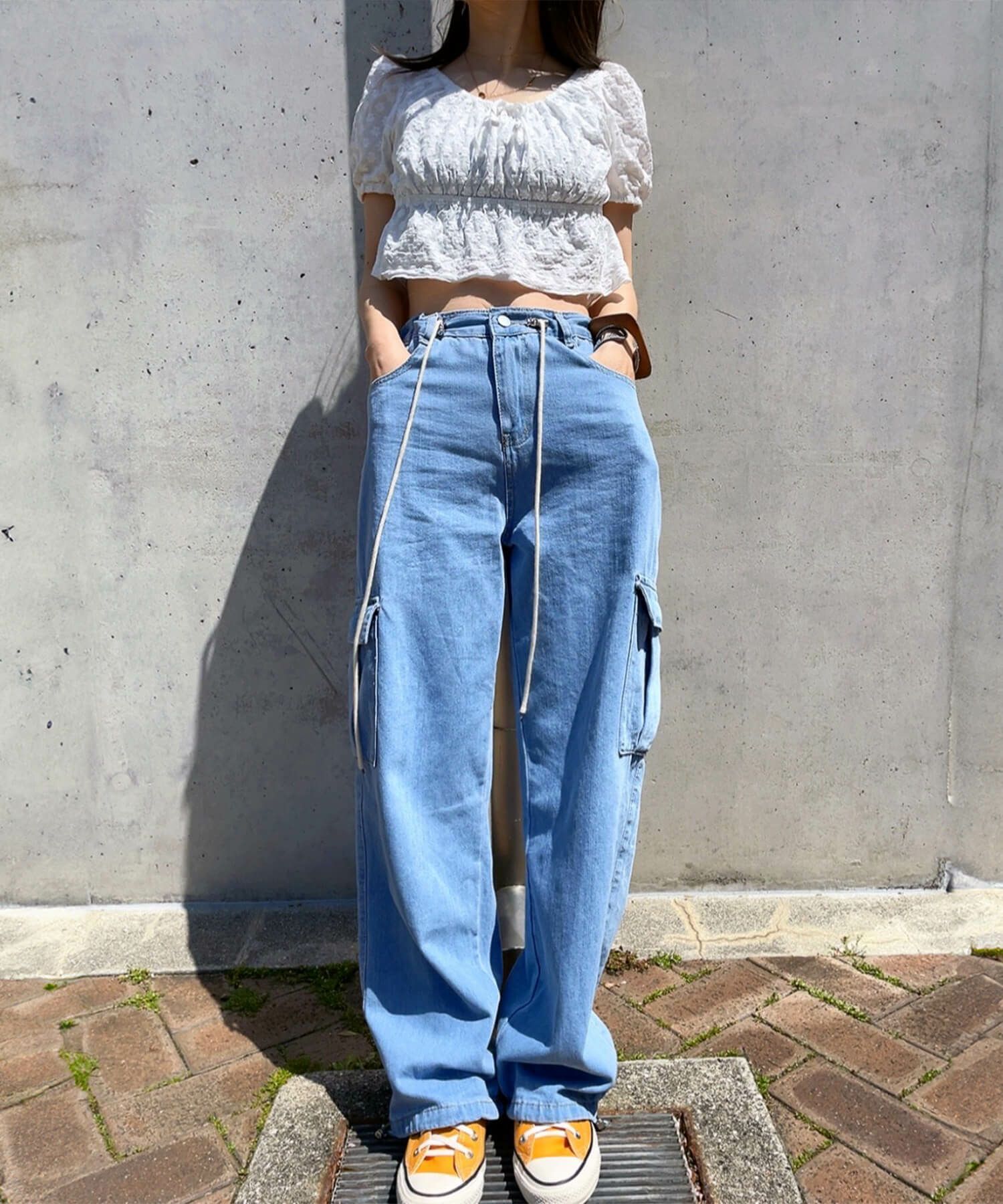 ルーズデニムカーゴ ルーズデニムカーゴパンツ | Loose denim cargo pants(comochi select)