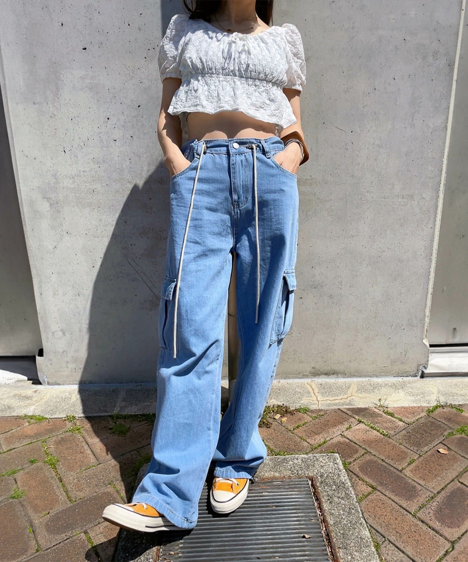 ルーズデニムカーゴ ルーズデニムカーゴパンツ | Loose denim cargo pants(comochi select)