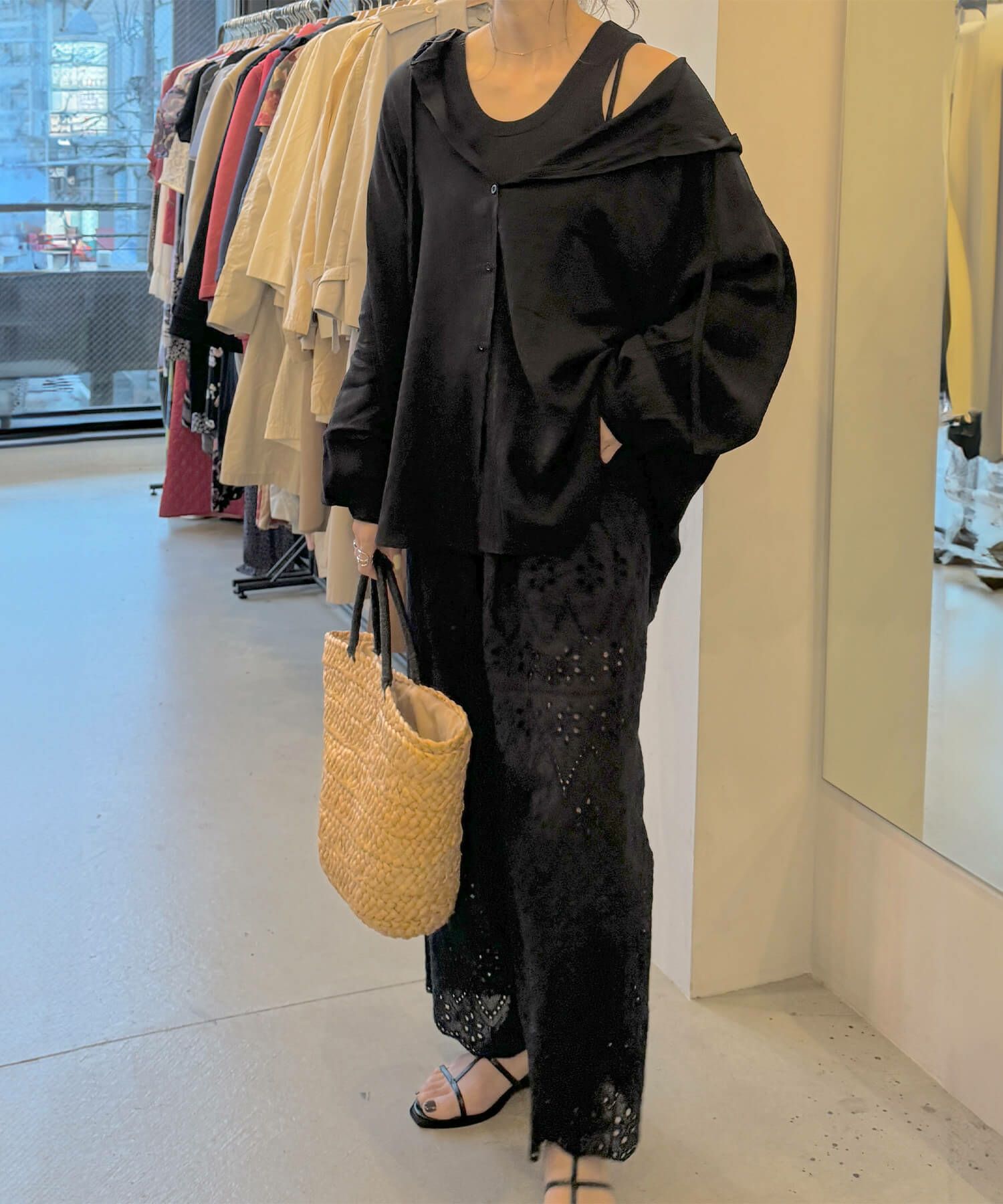 レースシアーパンツ | Lace sheer pants(chiica select)