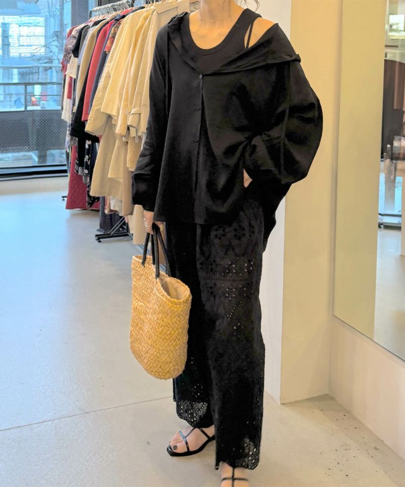 フード付きシアーシャツ | Hooded loose shirt (chiica select)