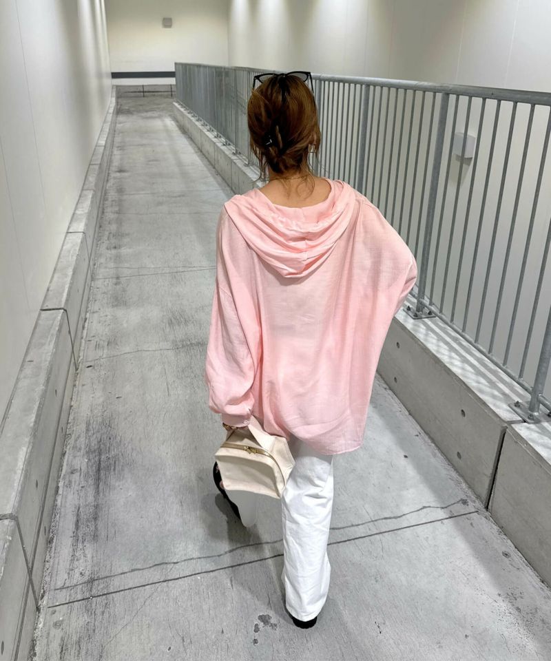 フード付きシアーシャツ | Hooded loose shirt (chiica select)