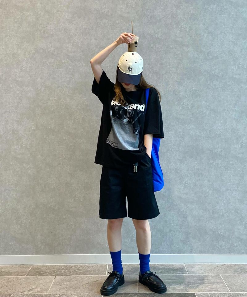 tシャツ Weekend ロゴプリントTシャツ(kiharu select) / プリントTシャツ 半袖 オーバーサイズTシャツ ロゴＴシャツ ロゴT Weekend ロゴプリントTシャツ(kiharu select) / プリントTシャツ