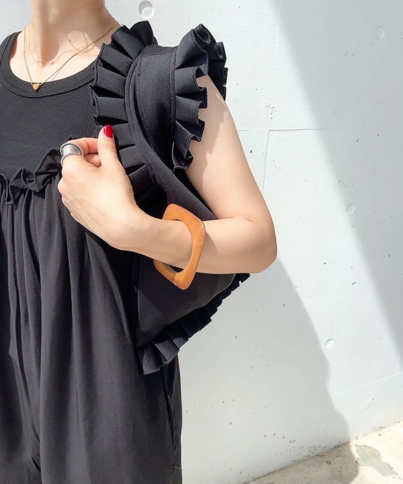 ✨美品✨KAON バックフリルコート wool 100% S 日本製 フリルデザイン2ウェイバッグ | Frill design 2way bag(comochi