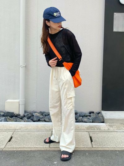 レイヤードストレートパンツ | Layered stripe pants (kiharu