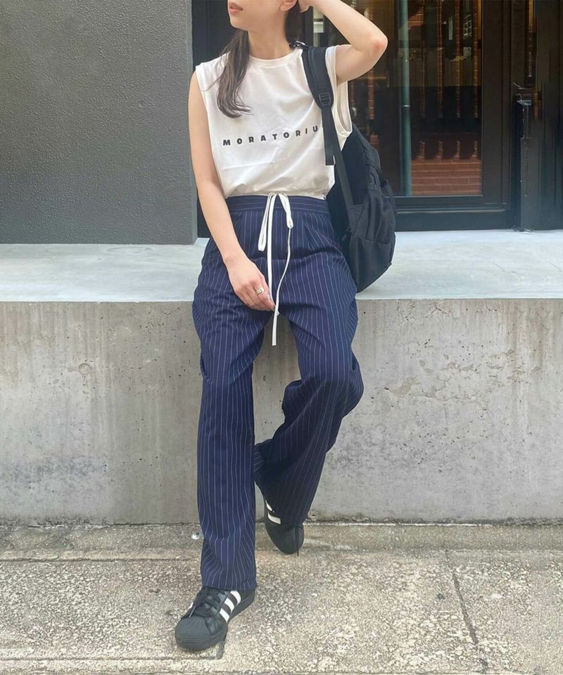 レイヤードストレートパンツ | Layered stripe pants (kiharu