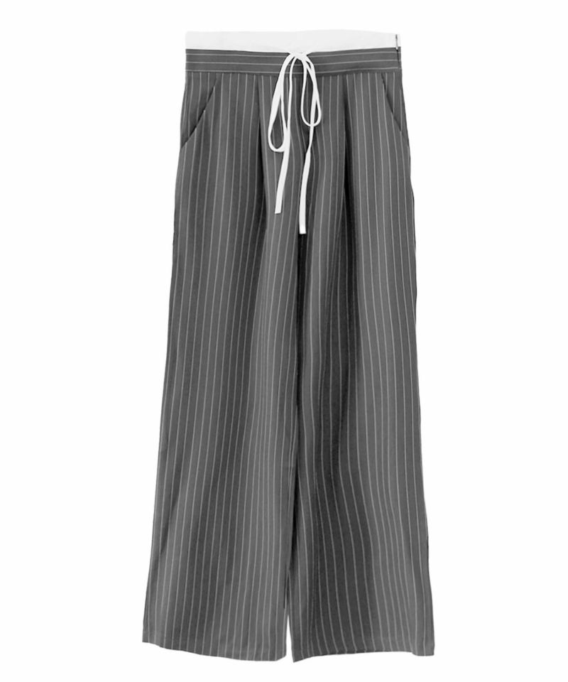 レイヤードストレートパンツ | Layered stripe pants (kiharu