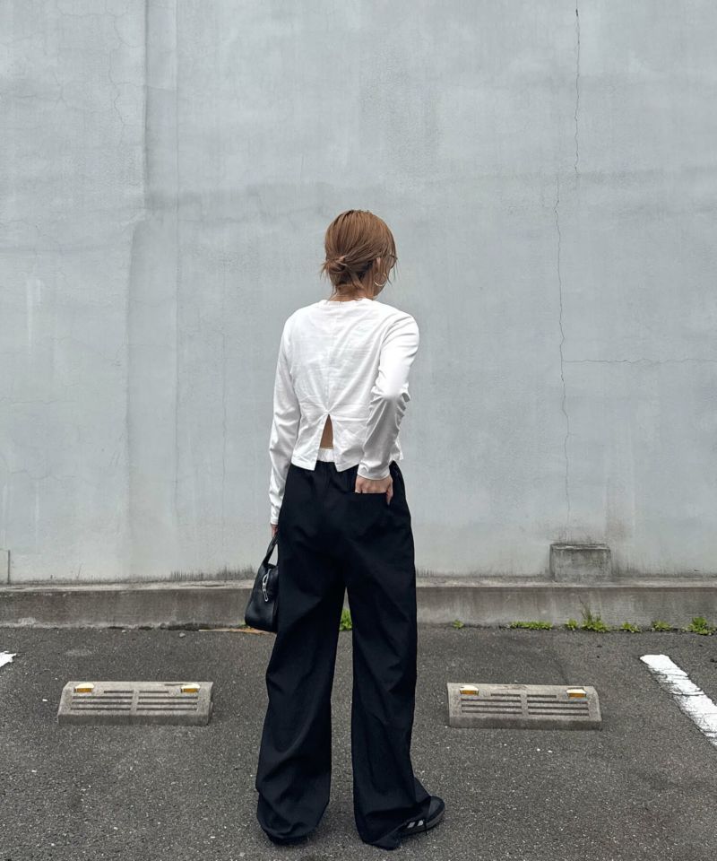 バックスリットロングTシャツ | Back slit long tee (chiica select)