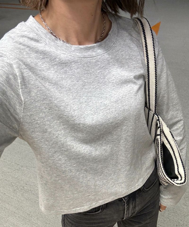 【クロシェ】　バックスリット　ロングTシャツ HUG.U カットソー レディース バックスリット ロンT トップス