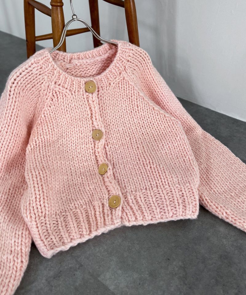 ハンドニットウールブレンドカーディガン | Hand knit wool blend