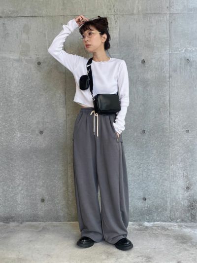レイヤードストレートパンツ | Layered stripe pants (kiharu
