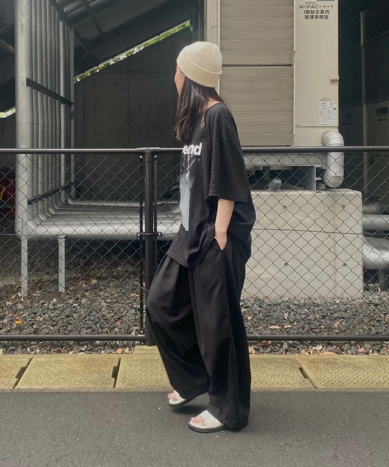コットンワイドワークパンツ | Cotton wide work pants (kiharu