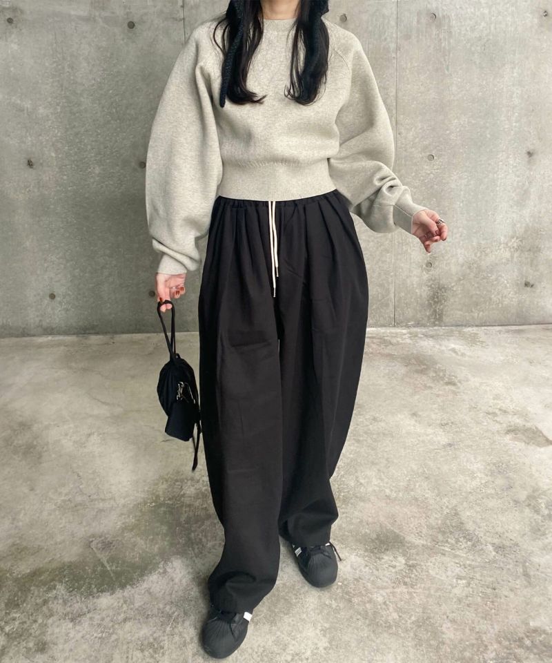 コットンワイドワークパンツ | Cotton wide work pants (kiharu