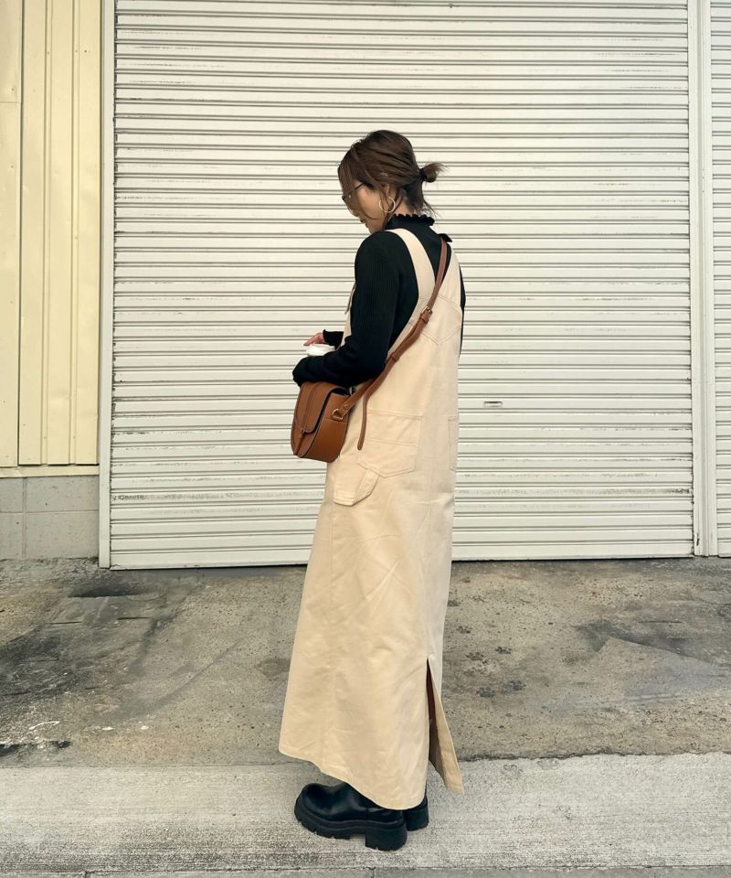 コットンロングジャンパースカート | Cotton long jumper skirt