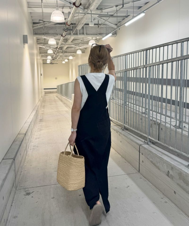 コットンロングジャンパースカート | Cotton long jumper skirt