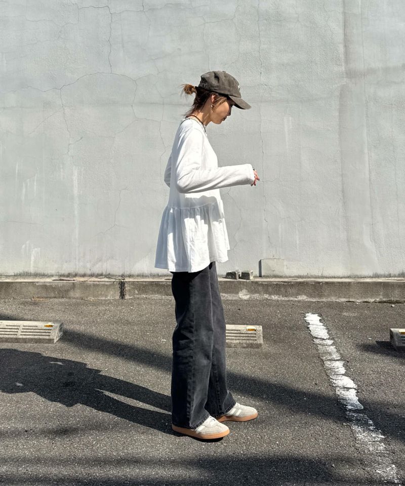 tシャツ PEPLUM FRILL TOPS/ペプラムフリルトップス レディース Frill peplum Shirt - HIAND