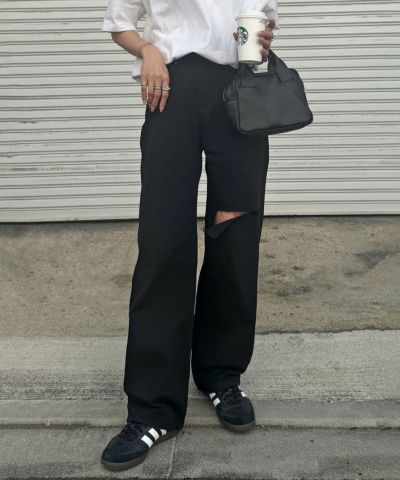 大人気♡hailee dramatic pants♡完売♡ブラック♡ HAILEE 新品 タグ付き dramatic pantsの通販 by mm63's shop｜ラクマ