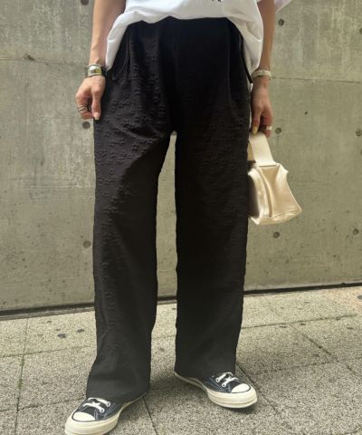 海外限定スパイク販売 wide Flower | フラワーワイドパンツ pants select) (chiica パンツ