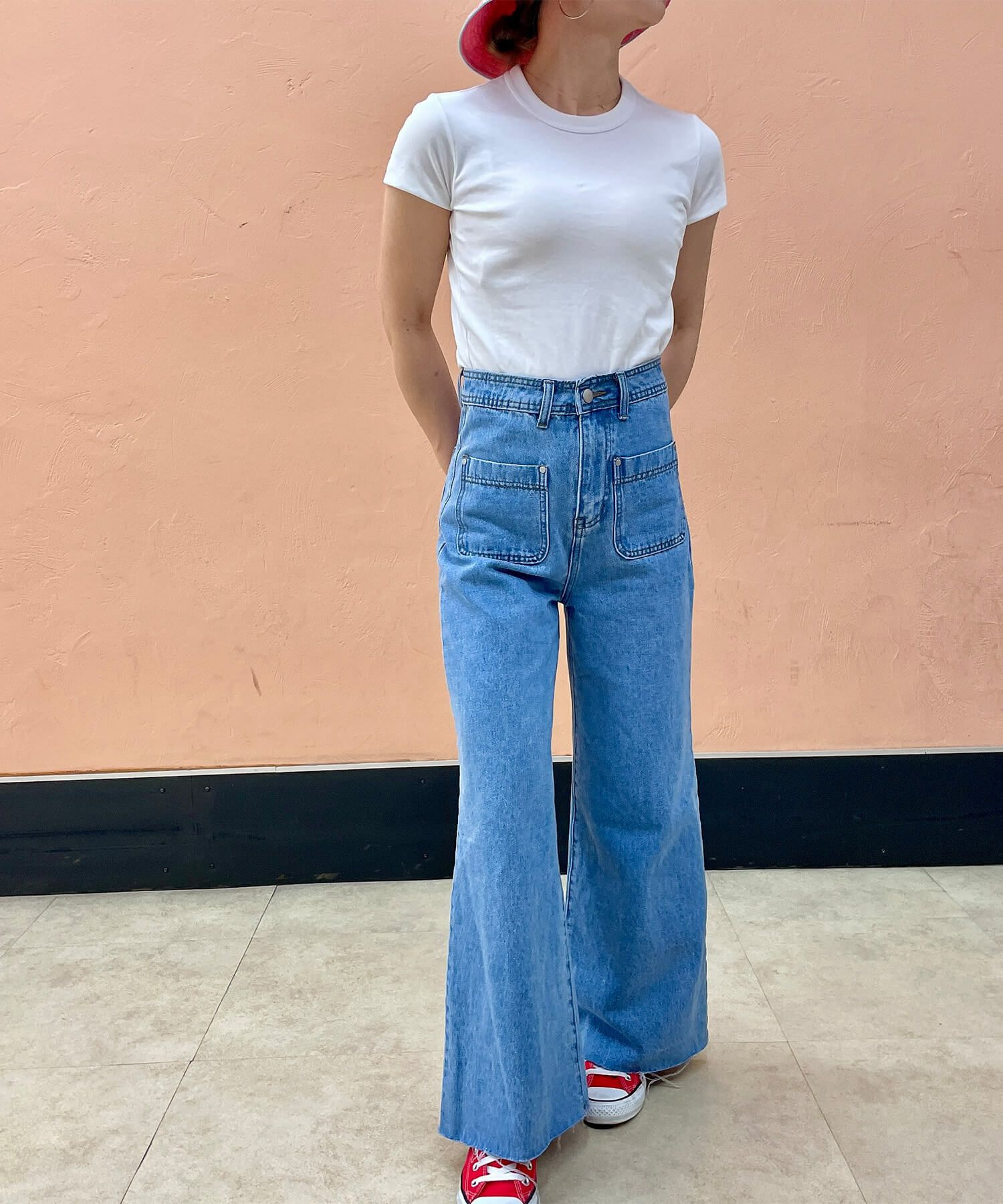 フロントポケットハイウエストフレアデニム | Front pocket high waist フロントポケットハイウエストフレアデニム | Front pocket high waist