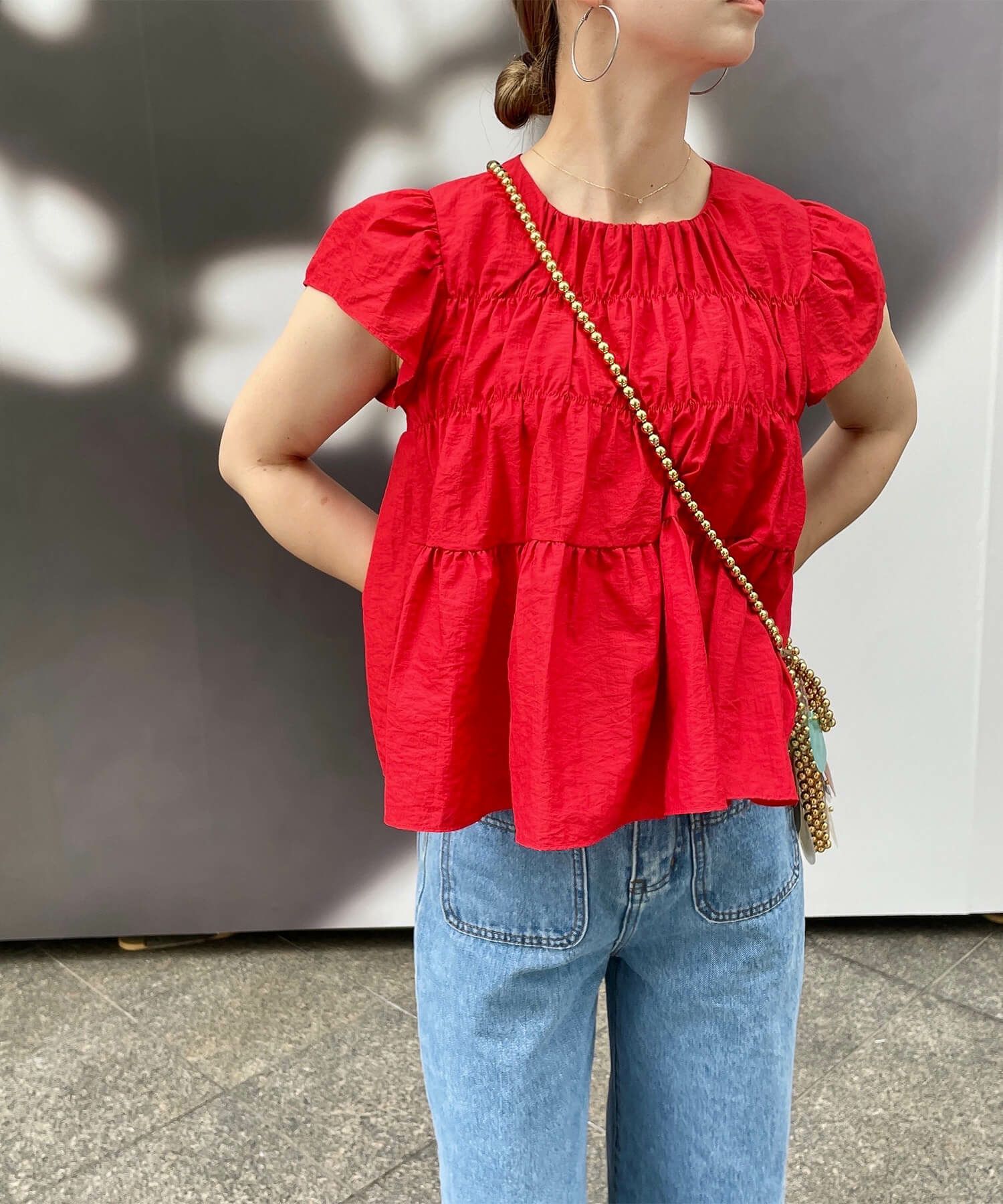 ギャザースモックブラウス | Gathered smock blouse (comochi select)