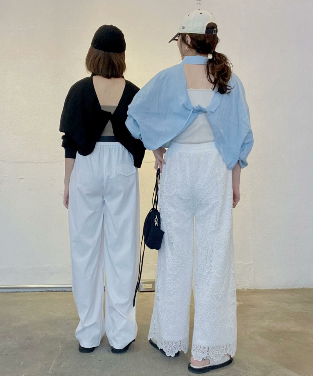 &&model：163cm(BLACK) / 160cm(LIGHT BLUE)&&