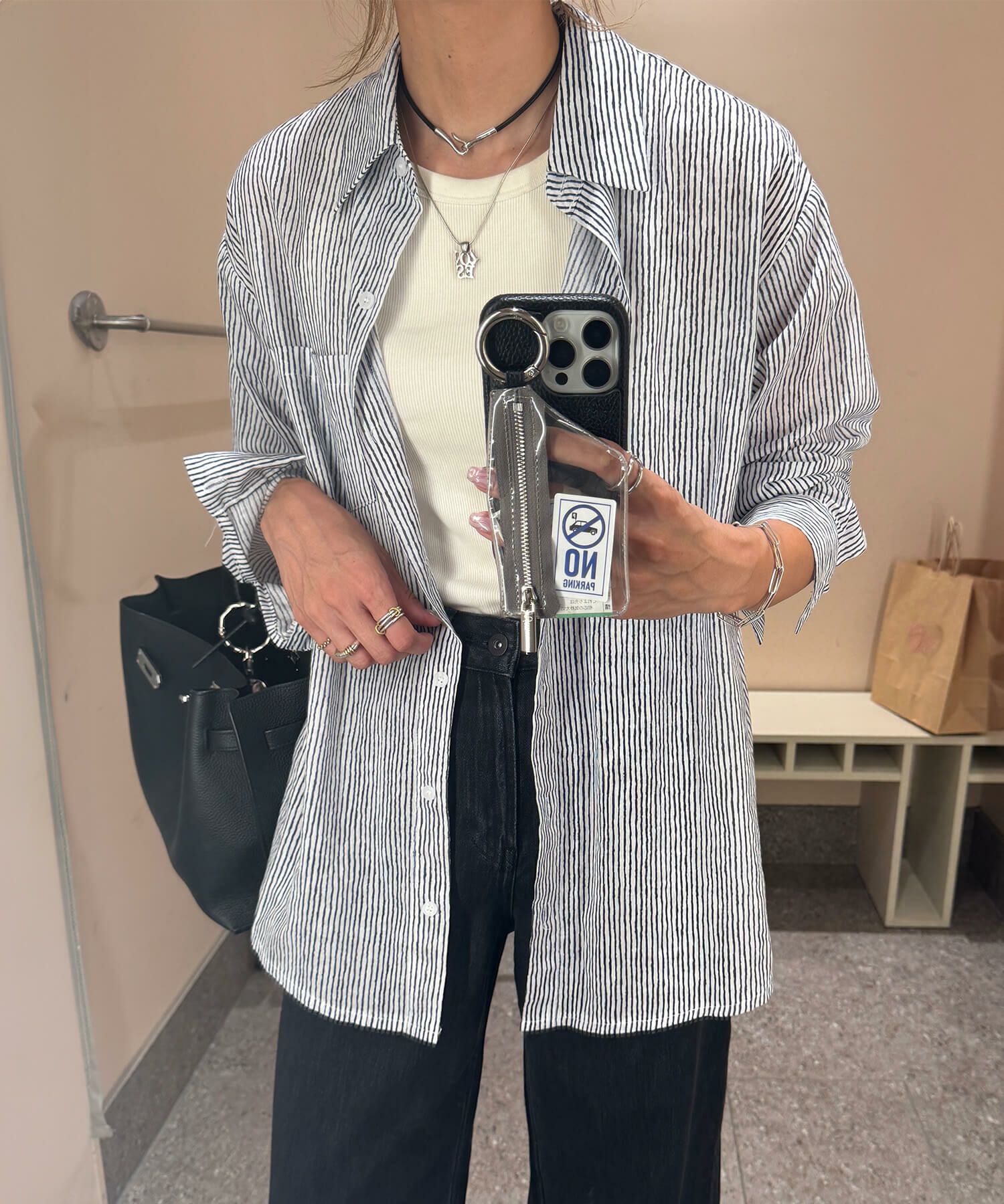 ストライプオーバーシャツ | Stripe over shirt (chiica select)