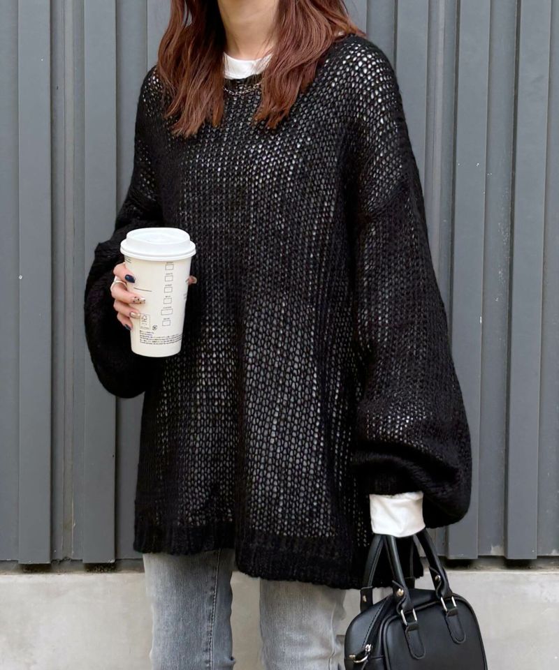 k*o様 sheller シェリエ ステッチチェックウールニット ブラック k*o様 sheller シェリエ ステッチチェックウールニット ブラック