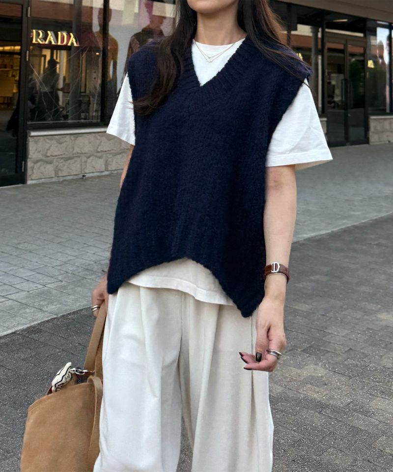 nknit V-neck KNIT vest ニットベスト NKNIT V-neck KNIT vest