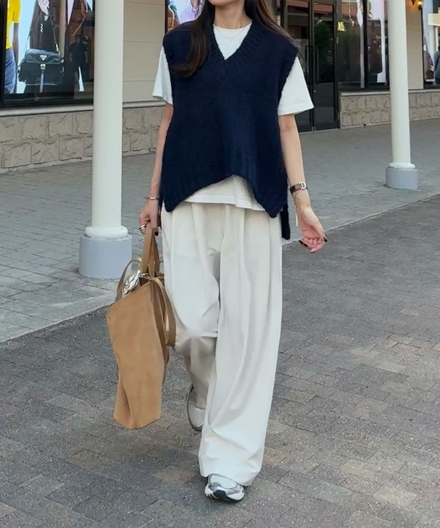 Vネックニットベスト | V neck knit vest (eri. select)